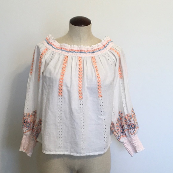 Vineet Bahl Tops - Vineet Bahl for Anthropologie EmbroiderPeasant Top